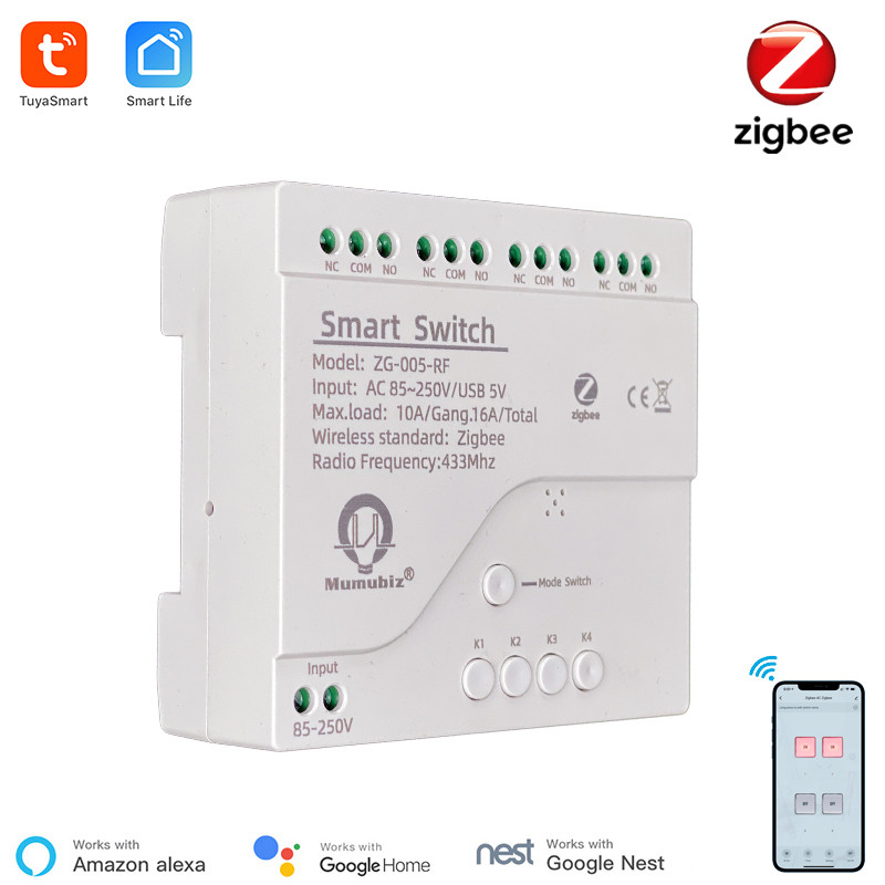 مفتاح التويا الذكي Zigbee Inch - مراجعة Tuya 4 Channel وسعره