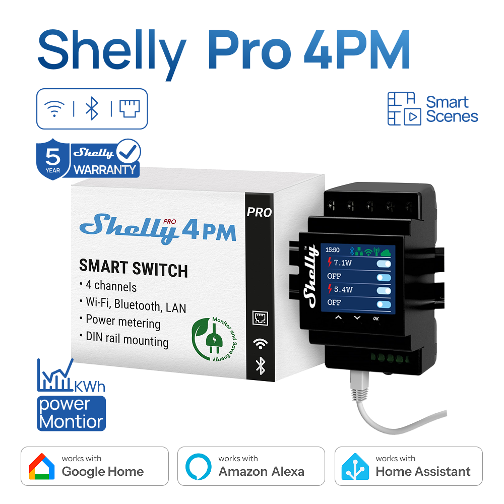 Shelly Pro 4PM أربع قنوات Rela - مراجعة Shelly Plug وسعره